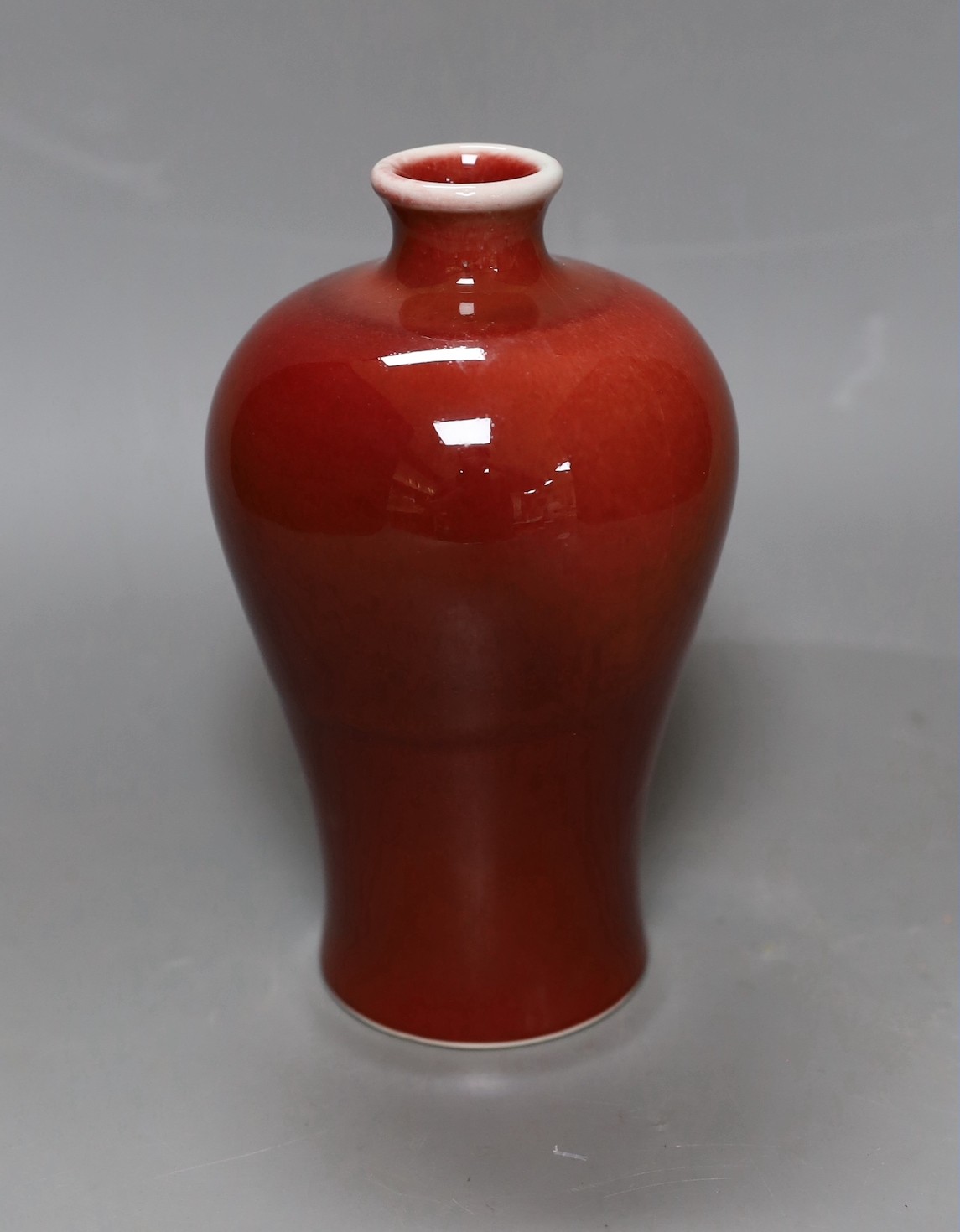 A Chinese sang-de-boeuf glazed meiping, 18cm high